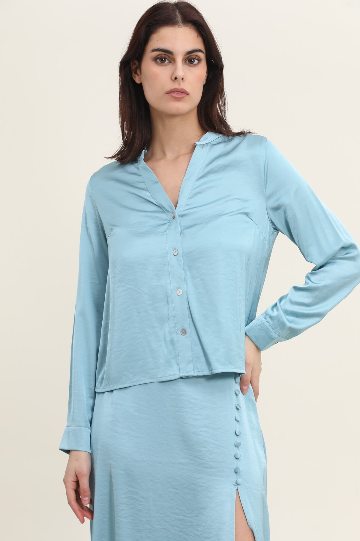 5292 Blusa de satén