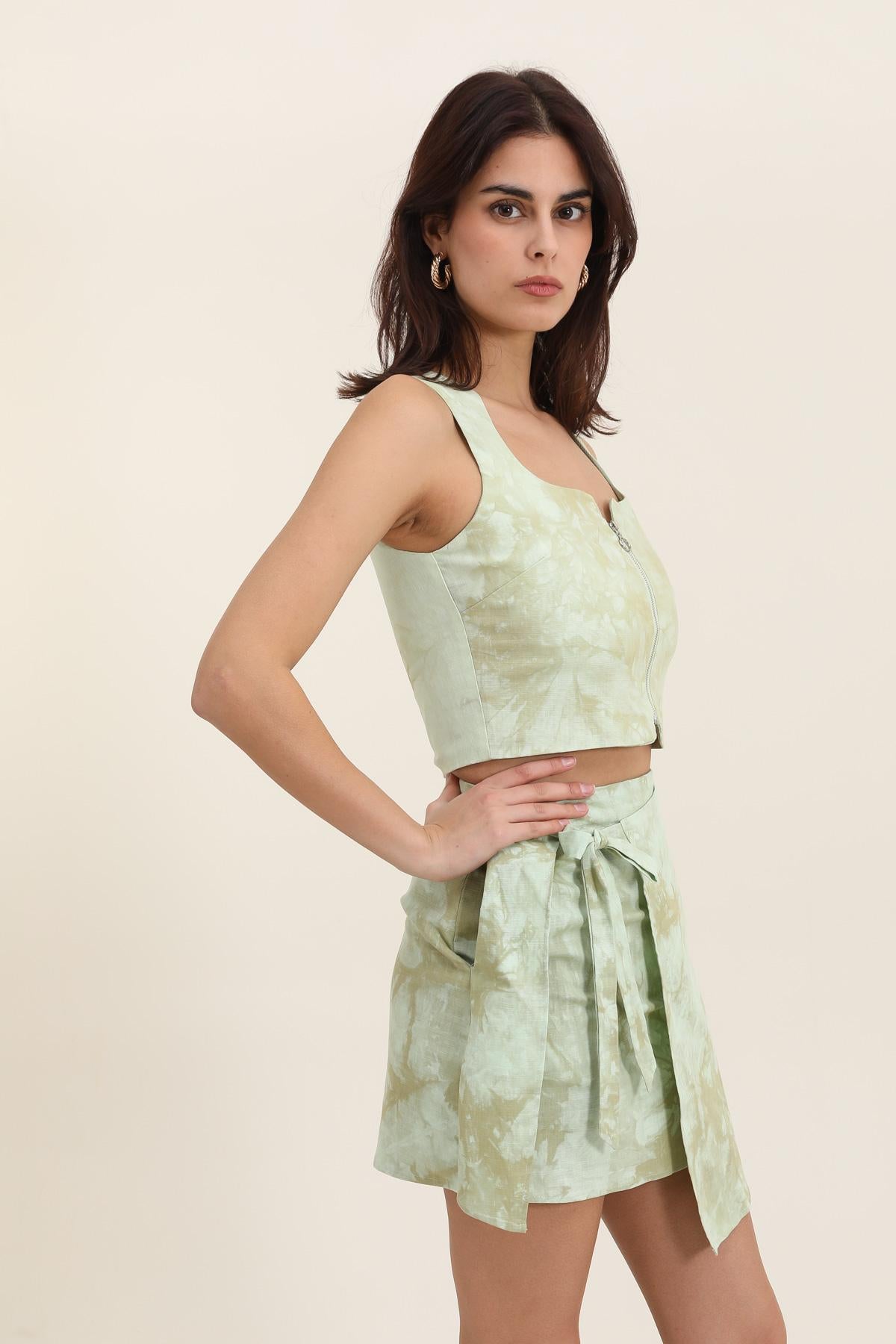 5298 Camiseta sin mangas con efecto tie-dye