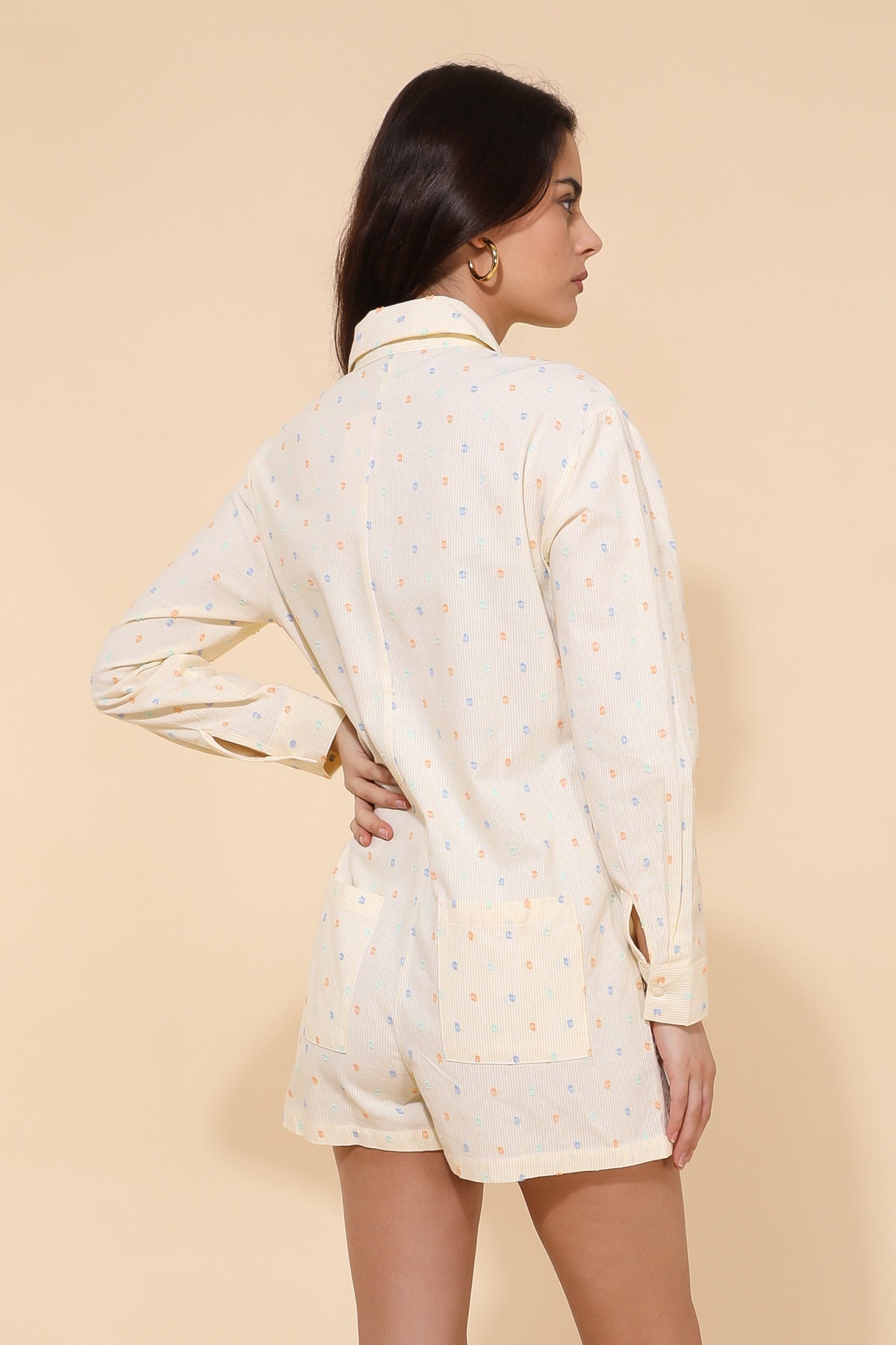 5383 Combishort à plumetis