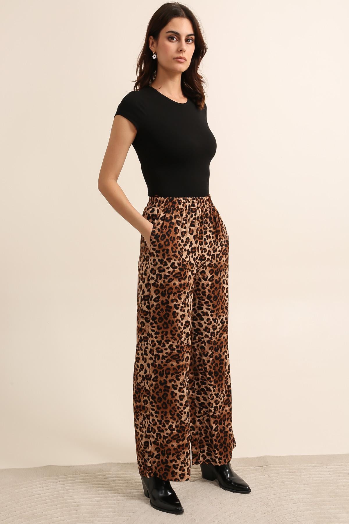 5566 Pantalon léopard