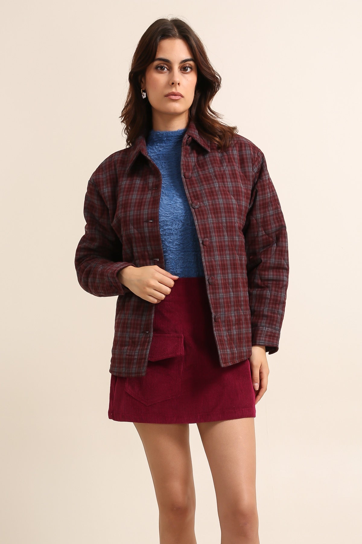 5573 Veste à carreaux