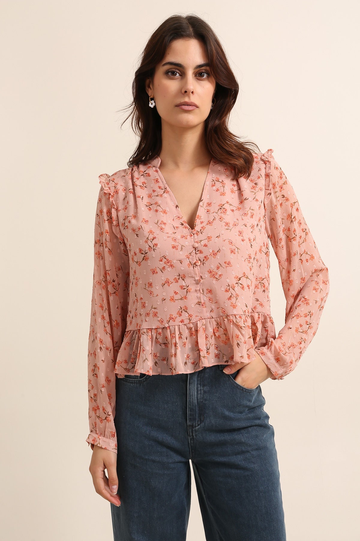 5589 Blouse cerisier