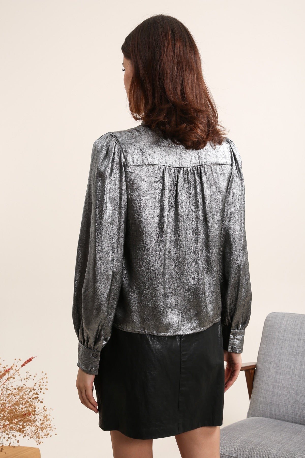 5657 Blouse col lavallière