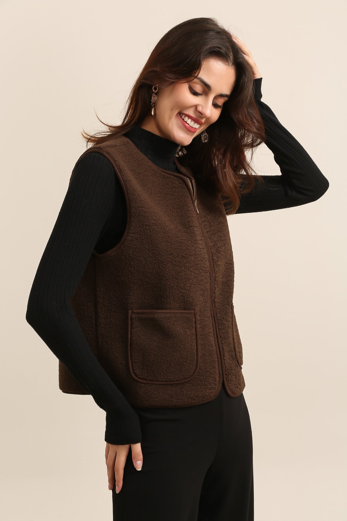 5663 Veste à bouclettes