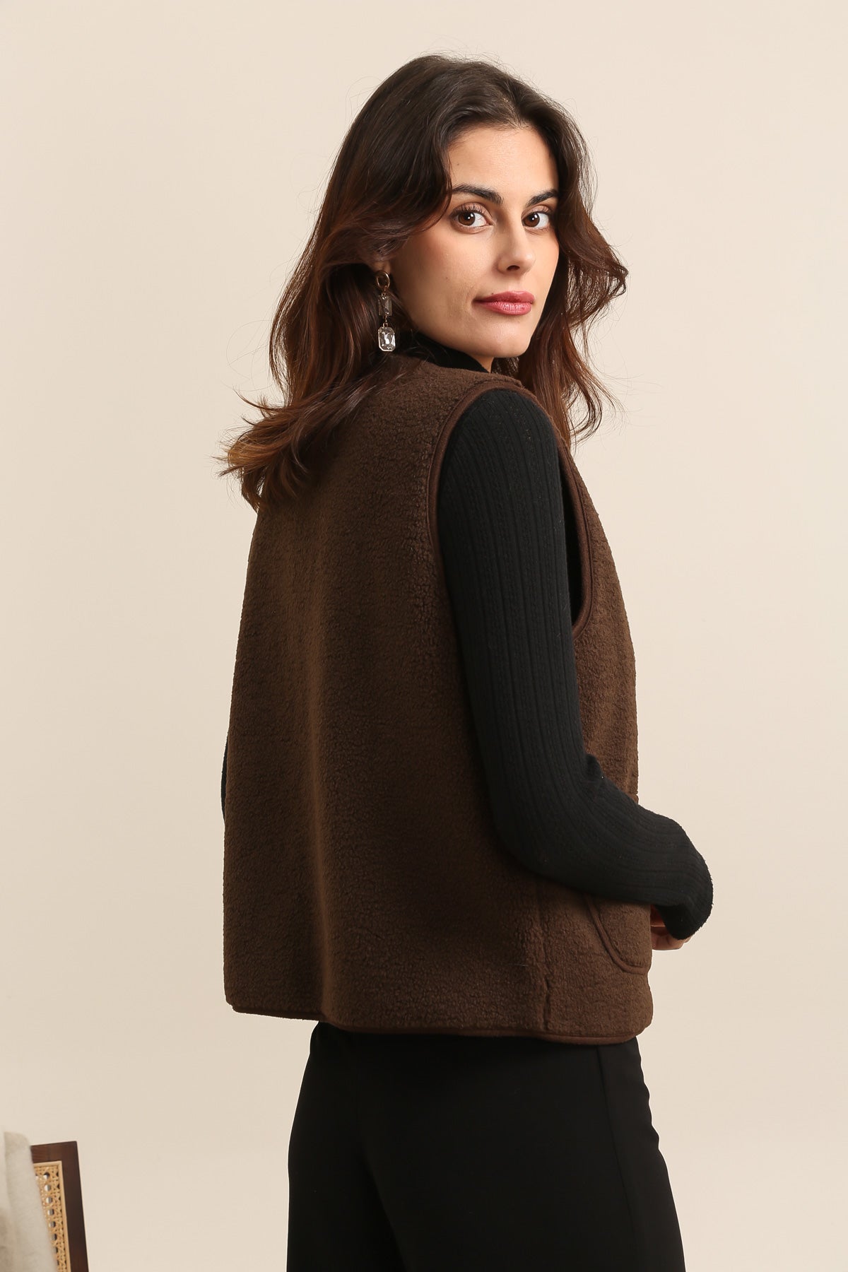 5663 Veste à bouclettes