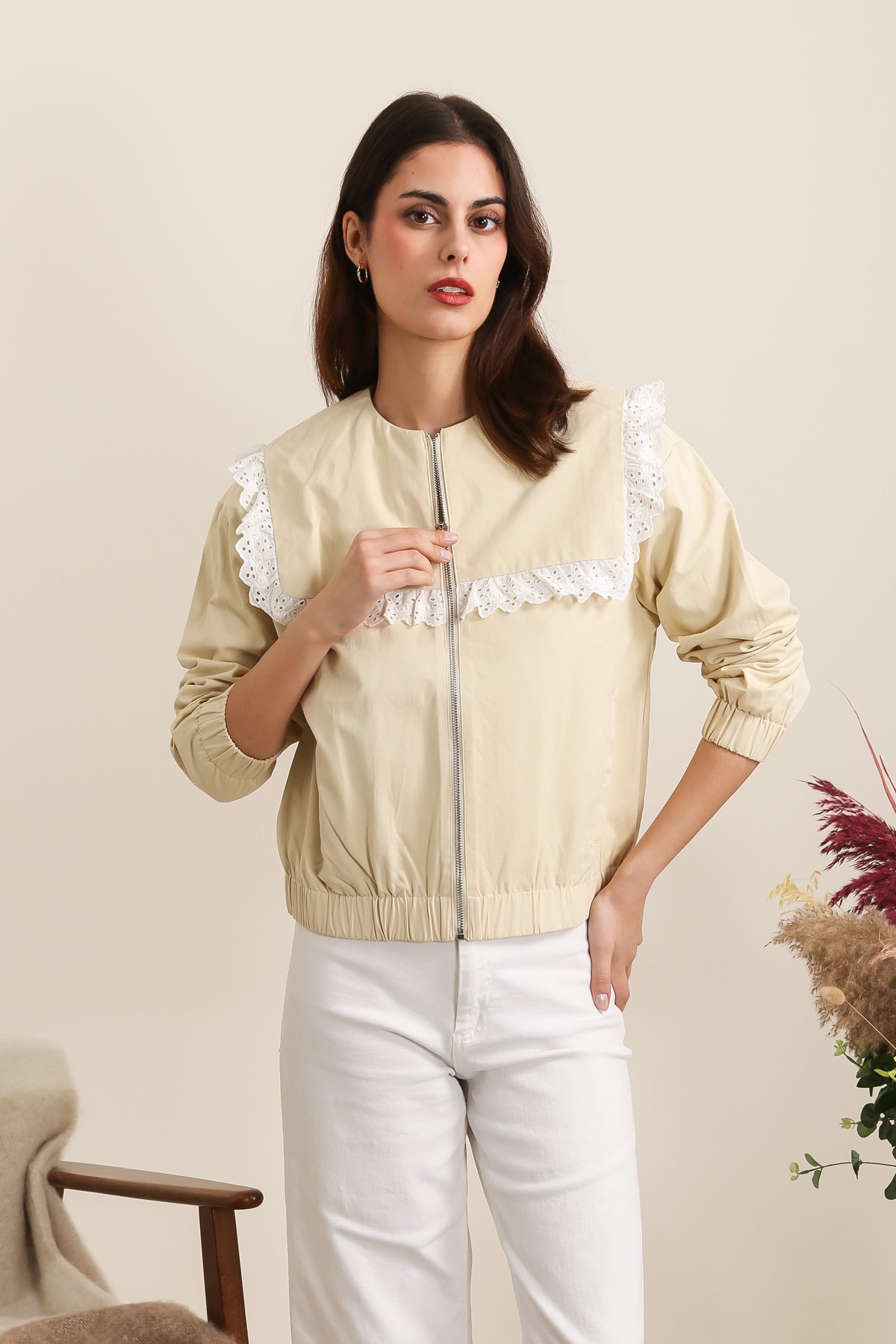 5669 Veste à grand col