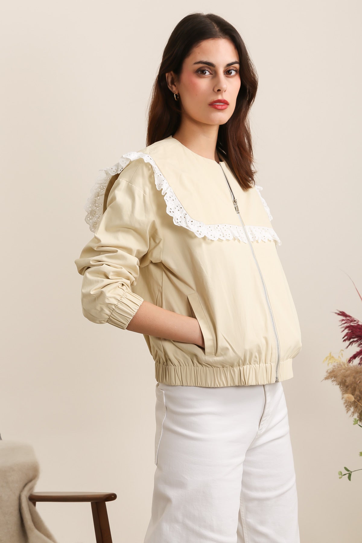 5669 Veste à grand col