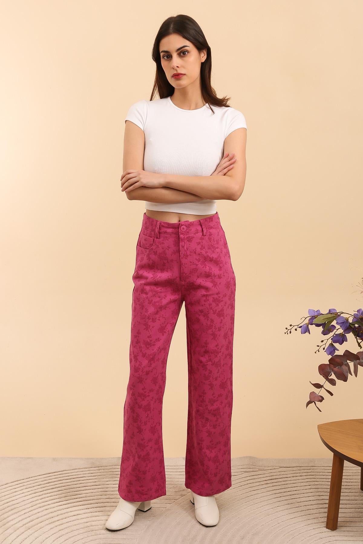 5727 Pantalon fleuri