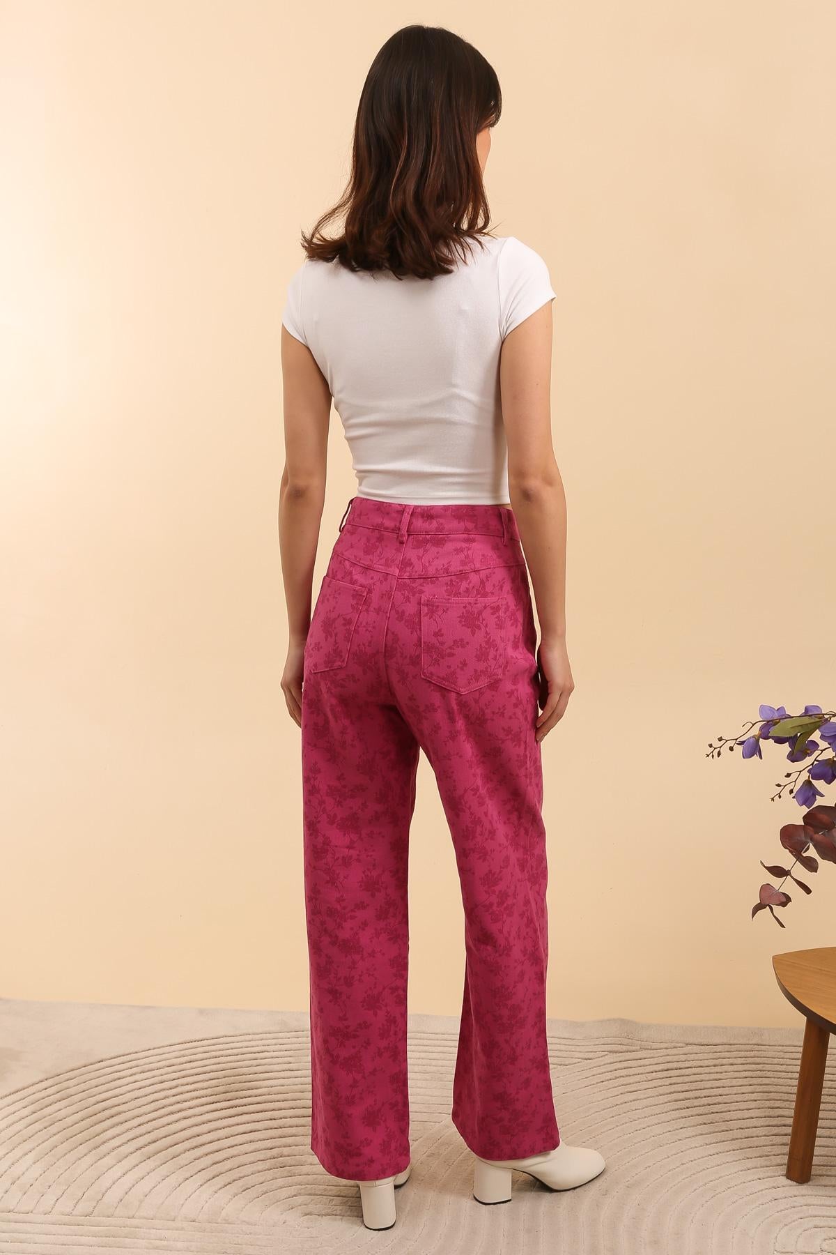 5727 Pantalon fleuri