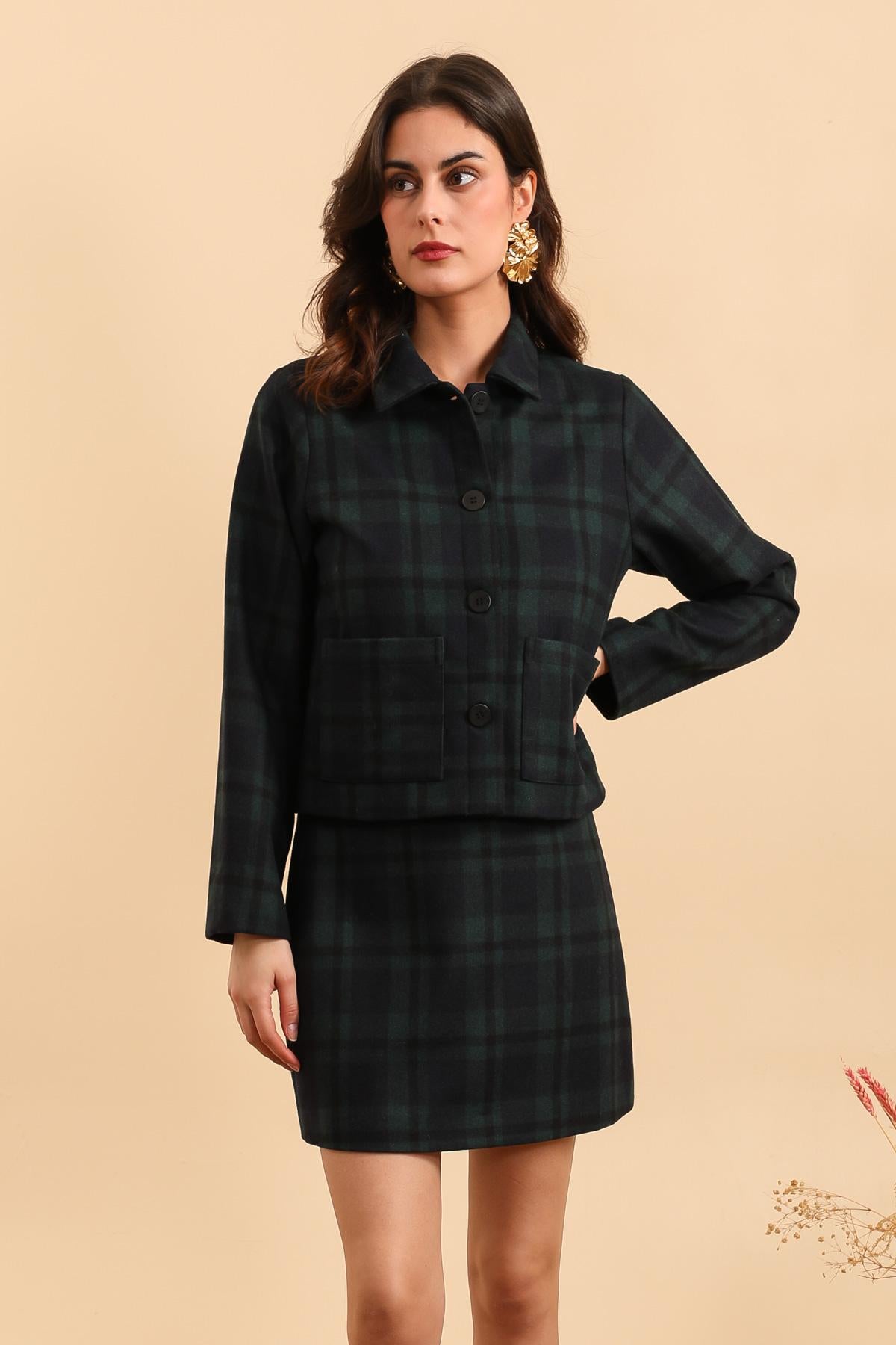 5786 Veste à carreaux