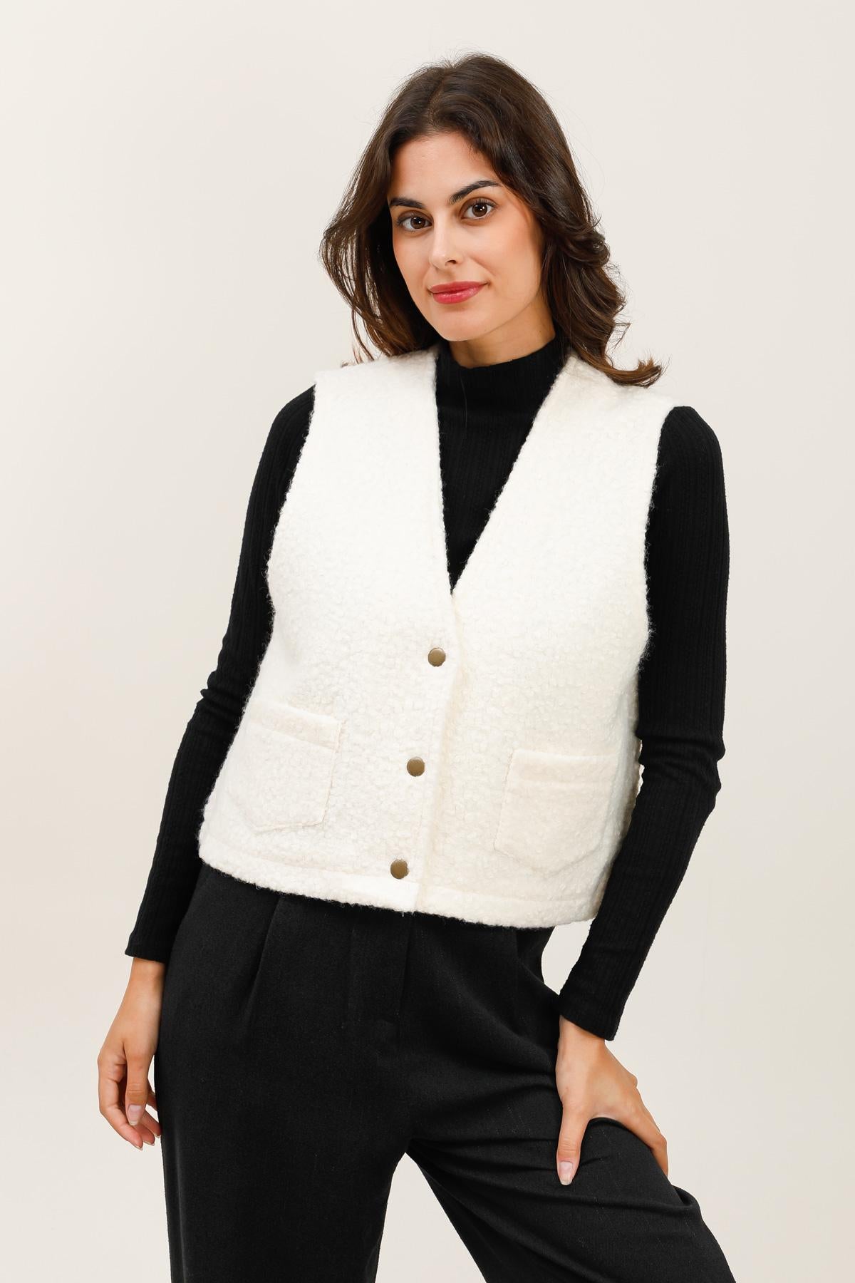 5857 Gilet à bouclettes