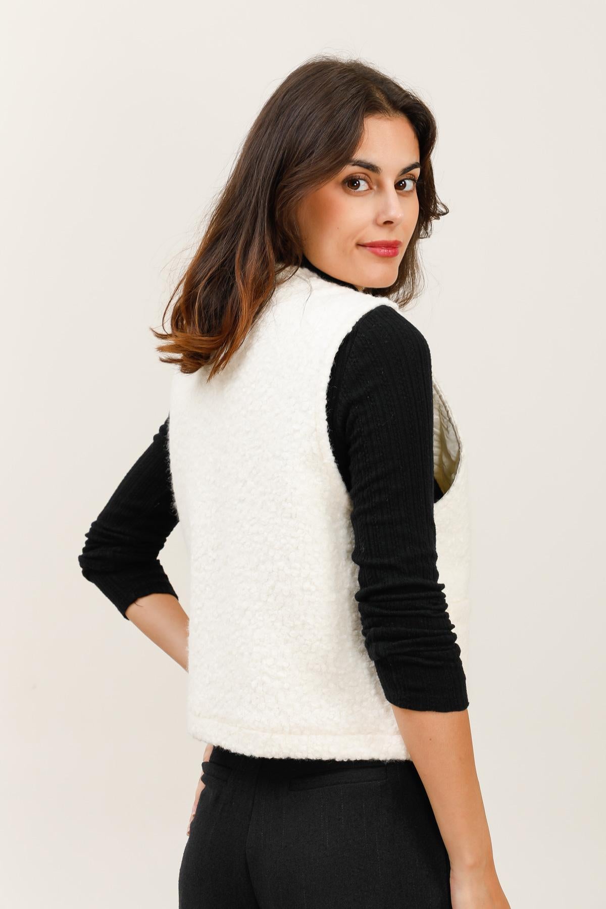 5857 Gilet à bouclettes
