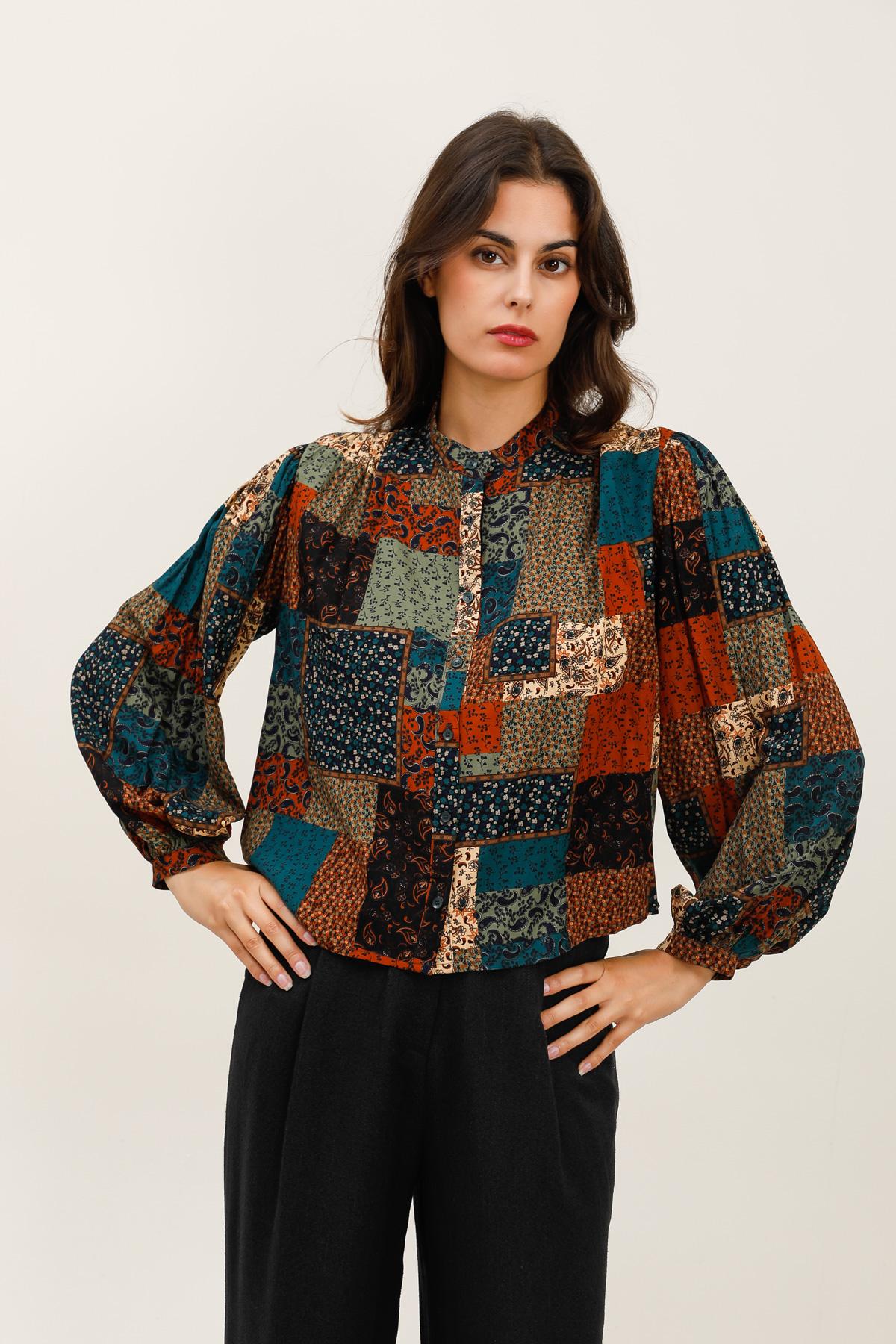 5865 Blouse patchwork