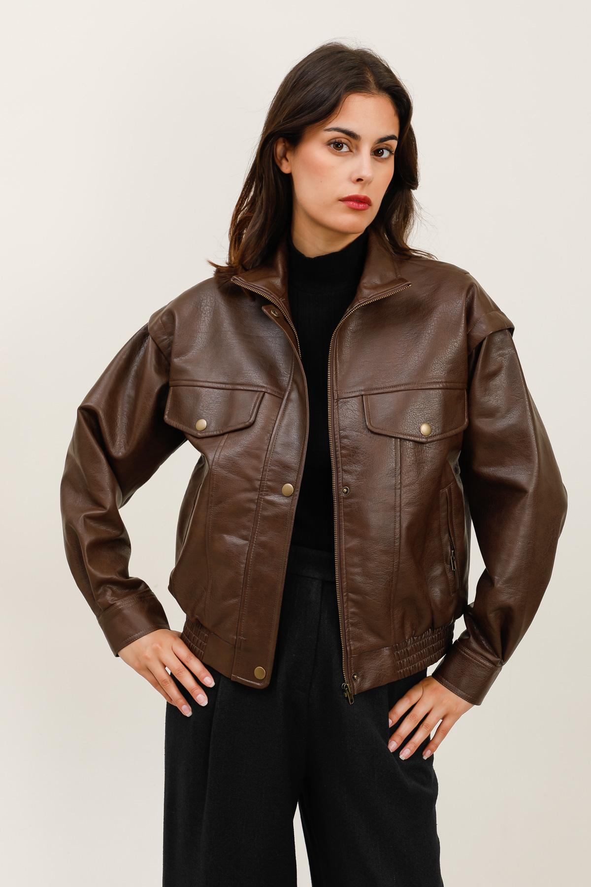 5873 Blouson similicuir