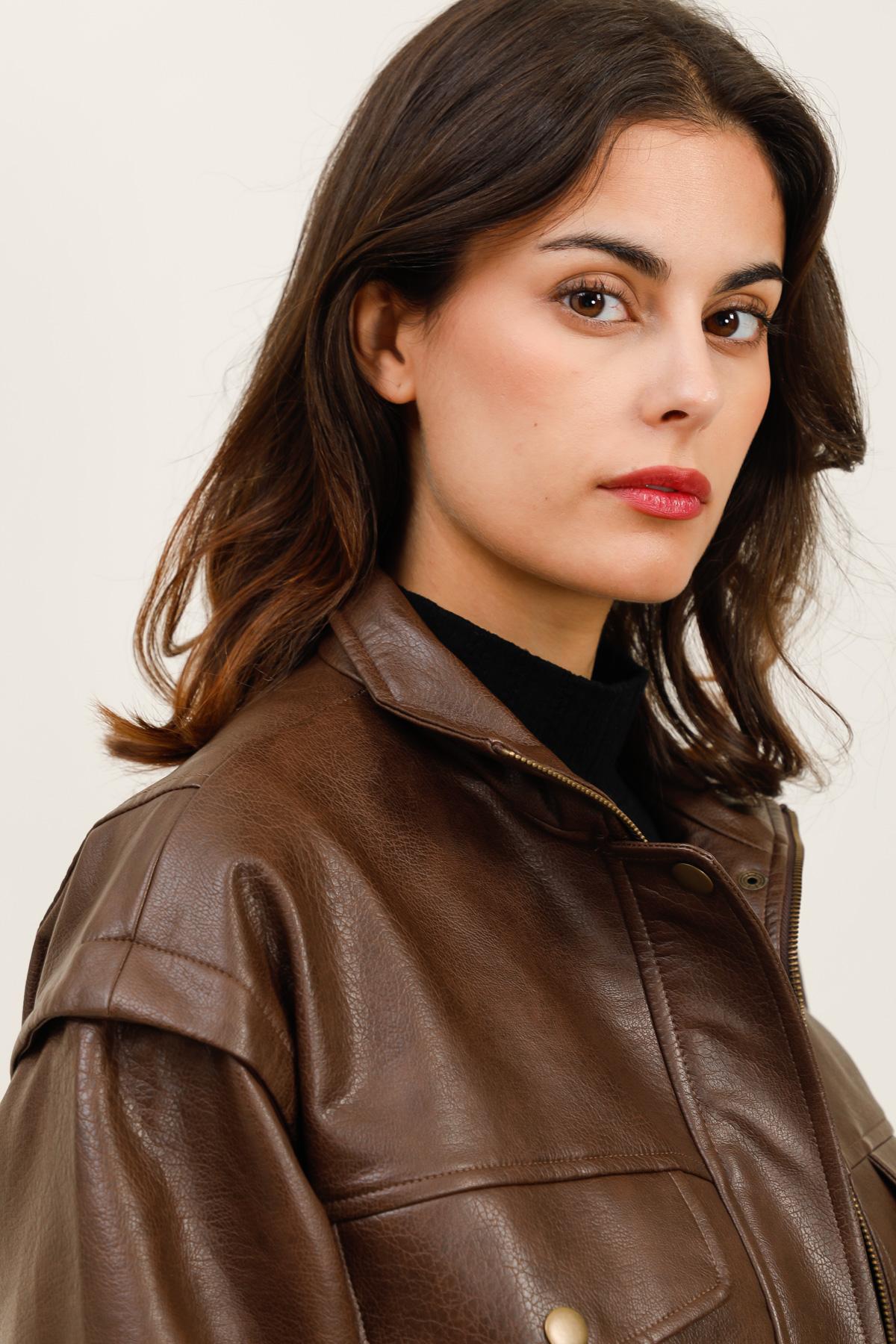 5873 Blouson similicuir