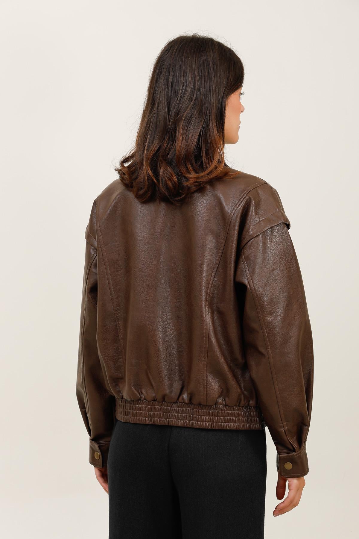 5873 Blouson similicuir