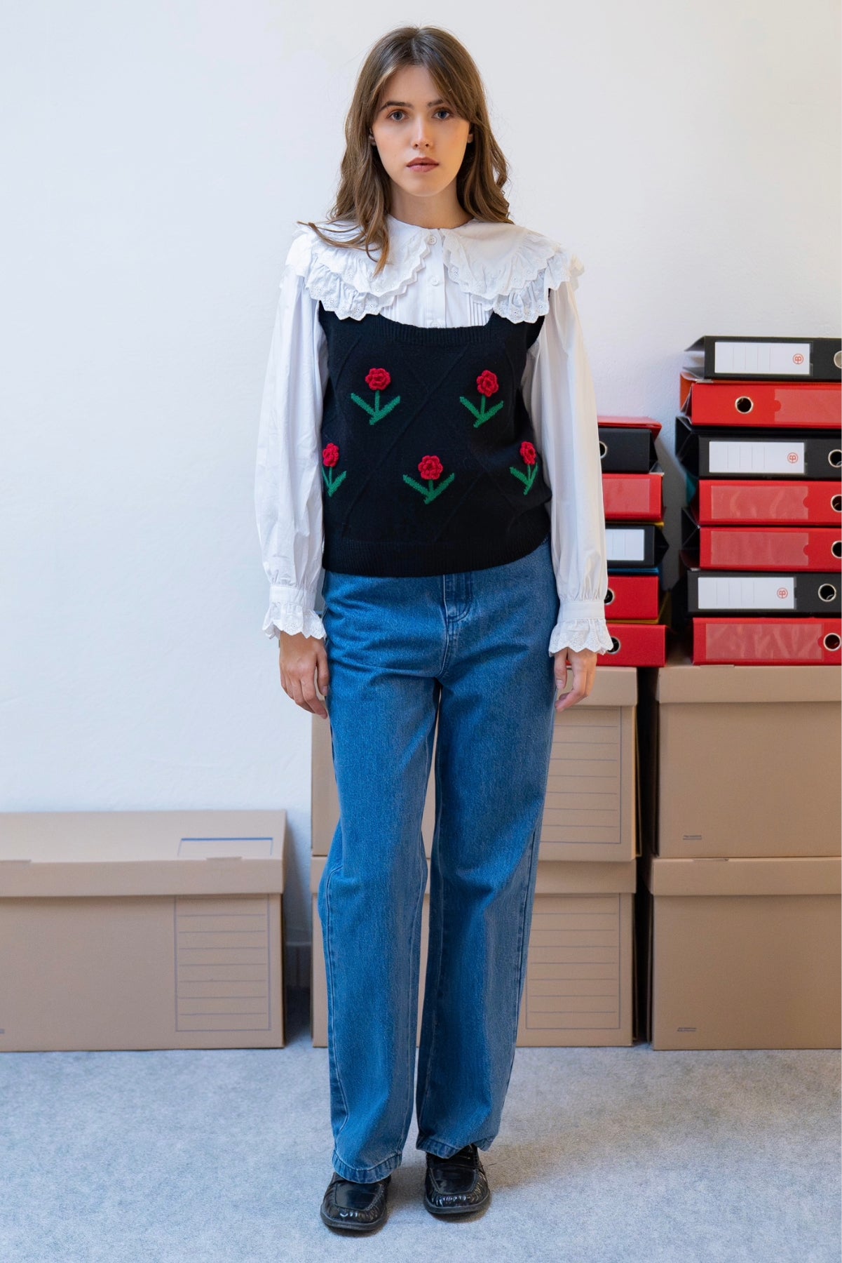 A1572 Débardeur fleuri