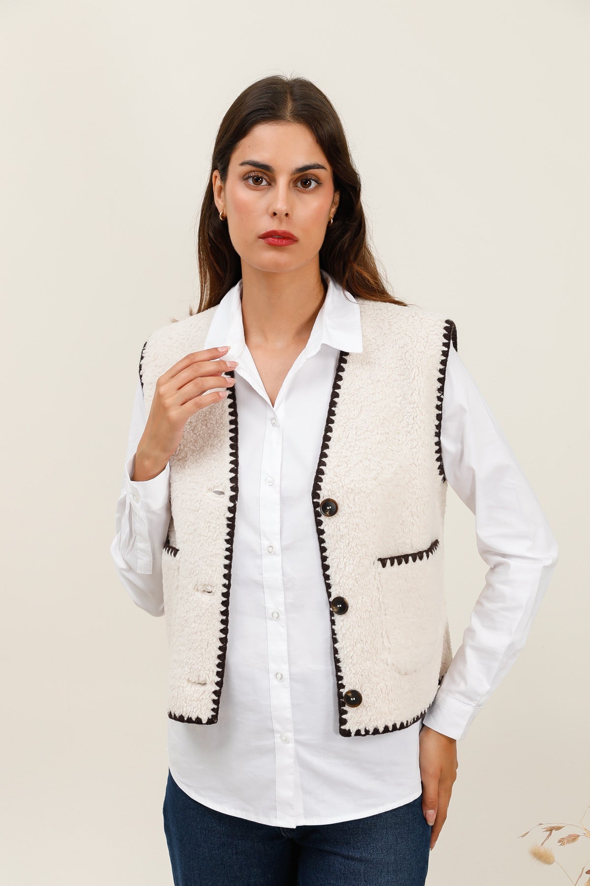 5900 Gilet à bouclettes