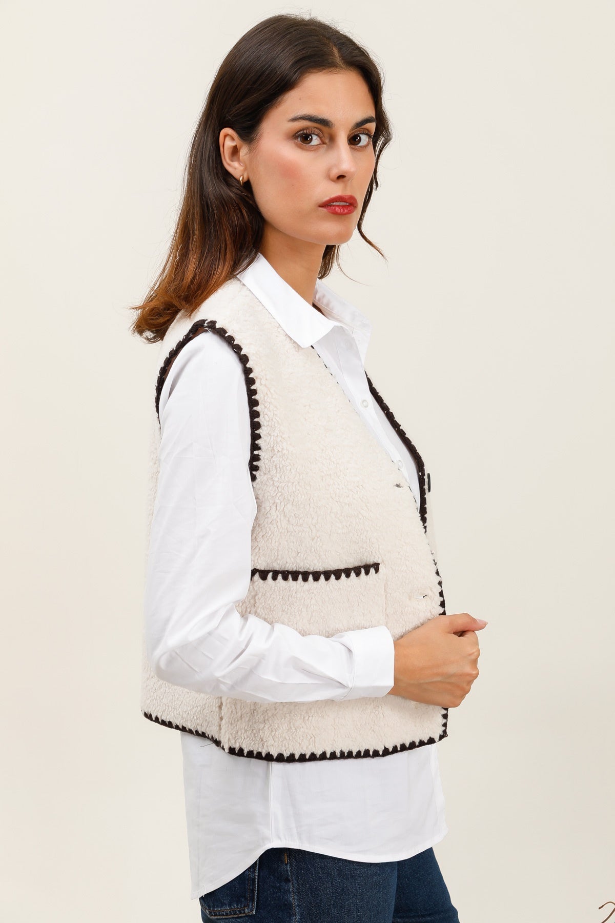 5900 Gilet à bouclettes