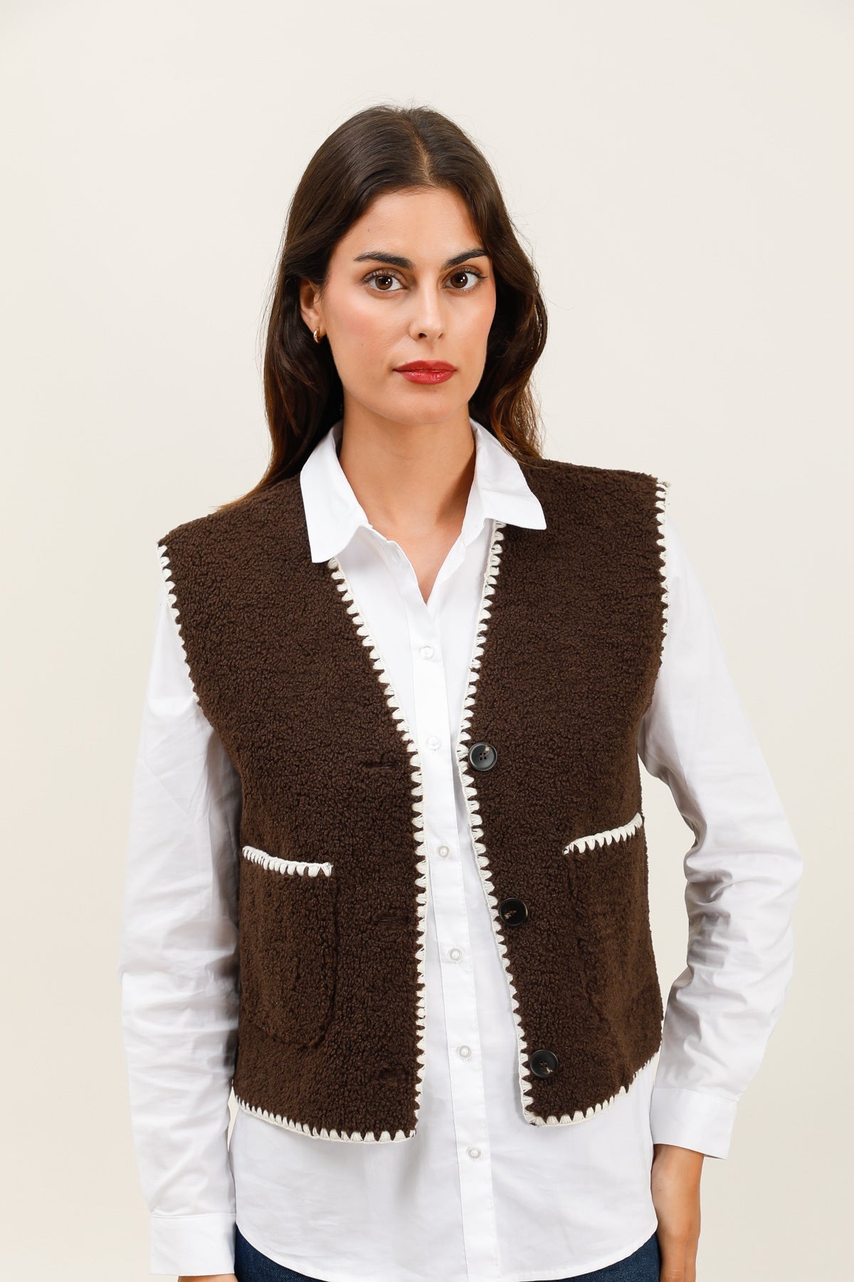 5900 Gilet à bouclettes