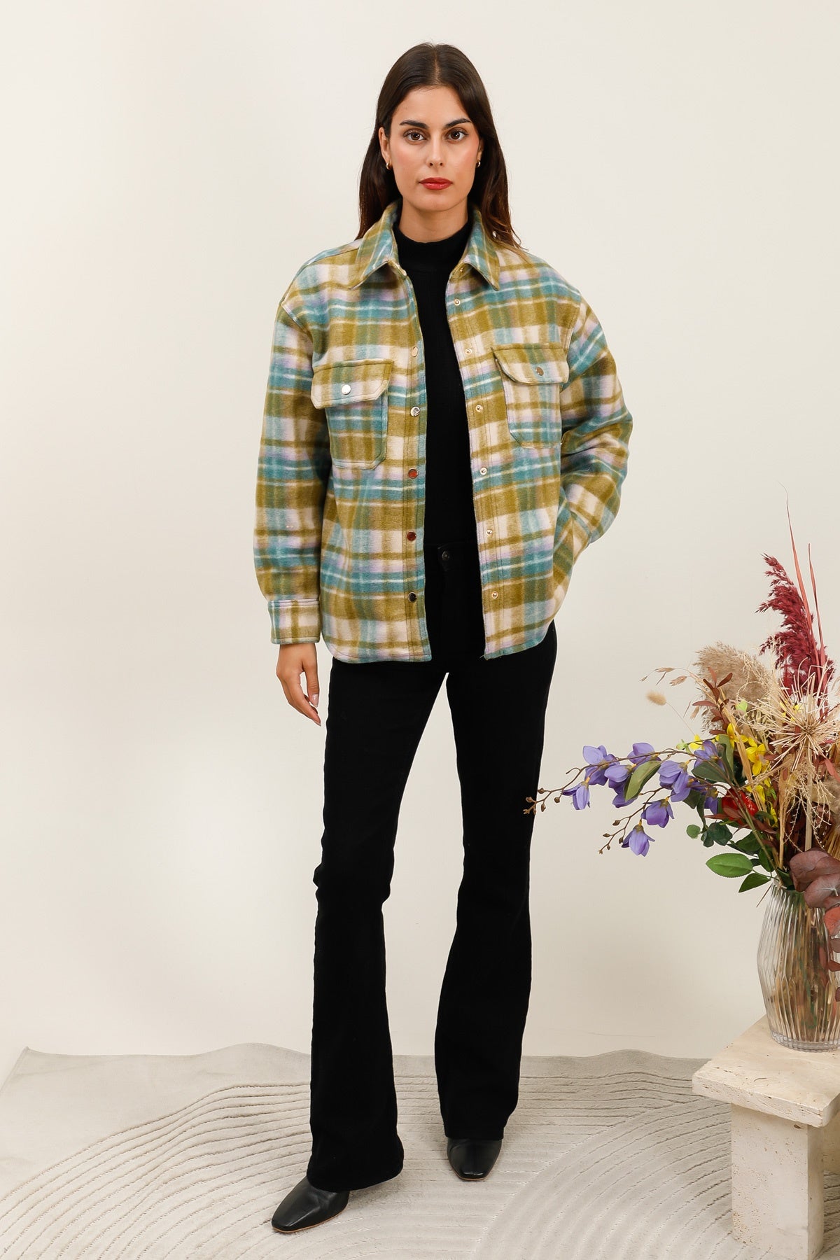 5926 Veste à carreaux