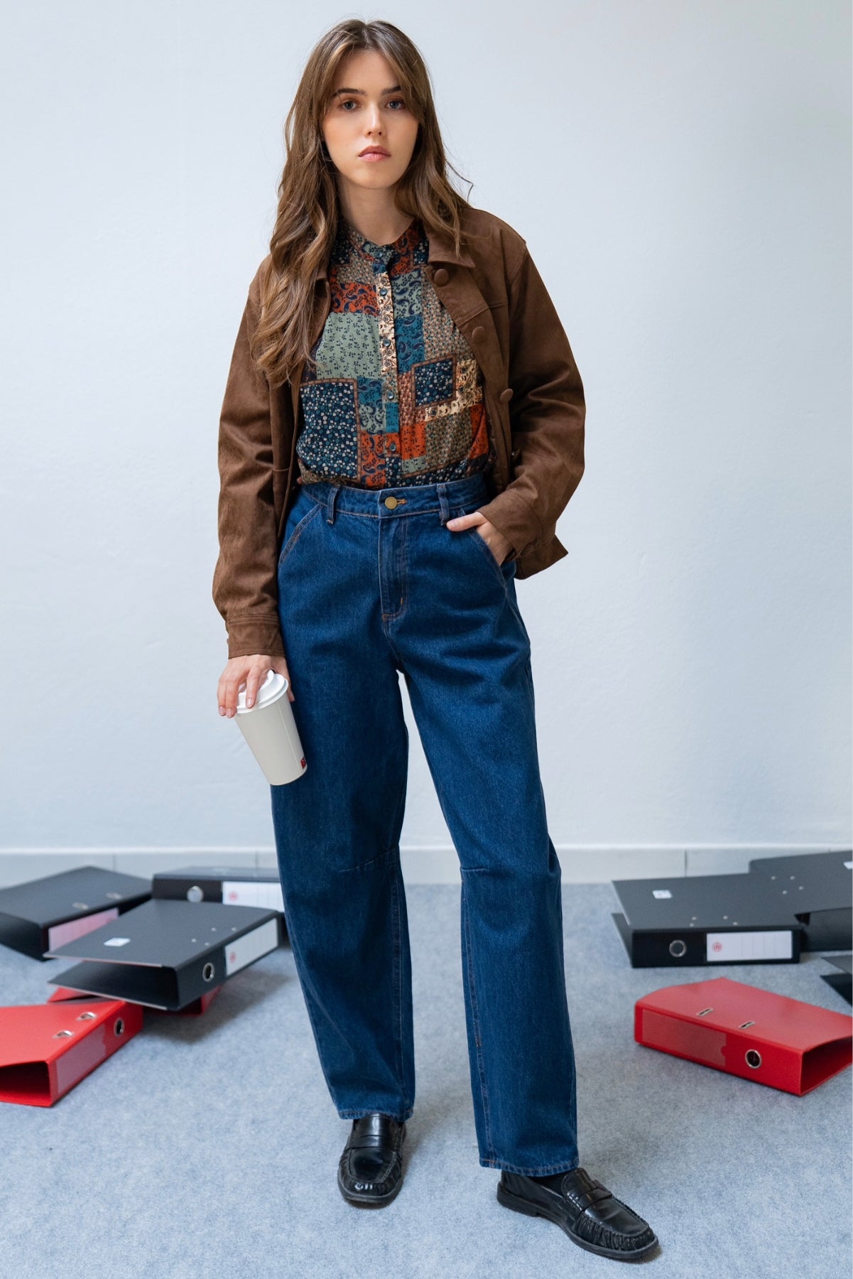 5902 Pantalon forme barrel