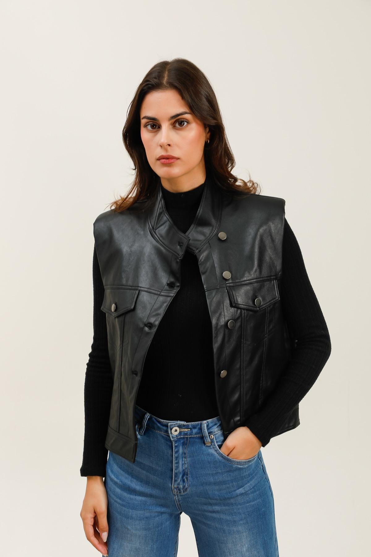 5938 Veste similicuir