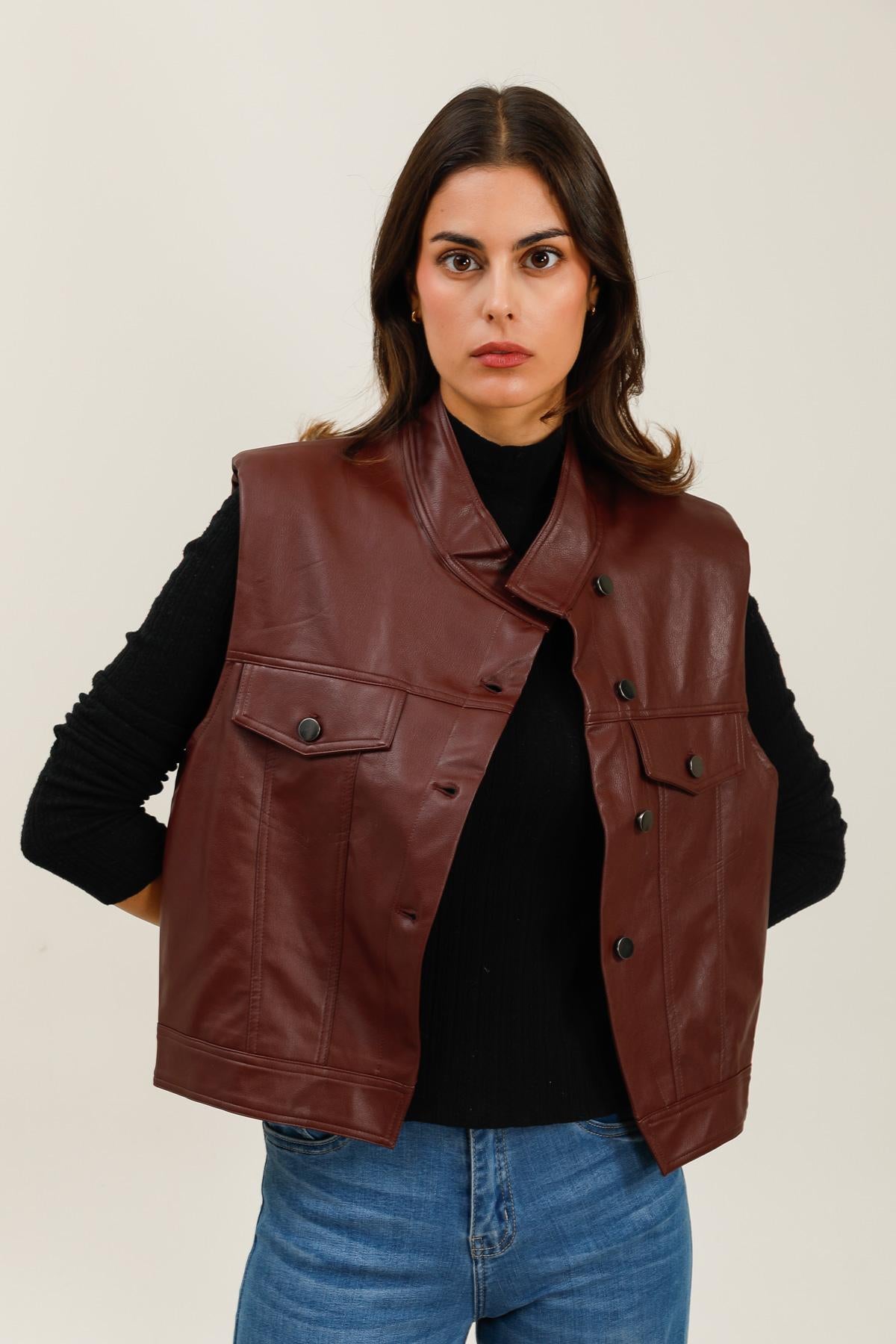 5938 Veste similicuir