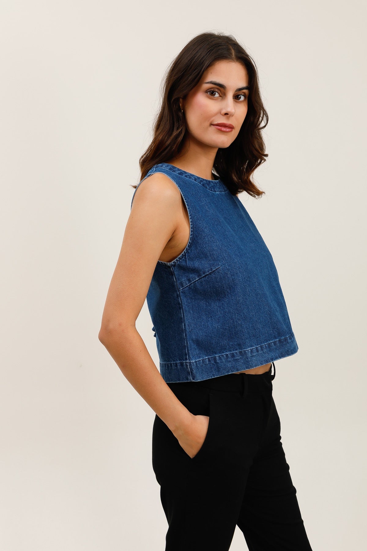 5955 Top de mezclilla