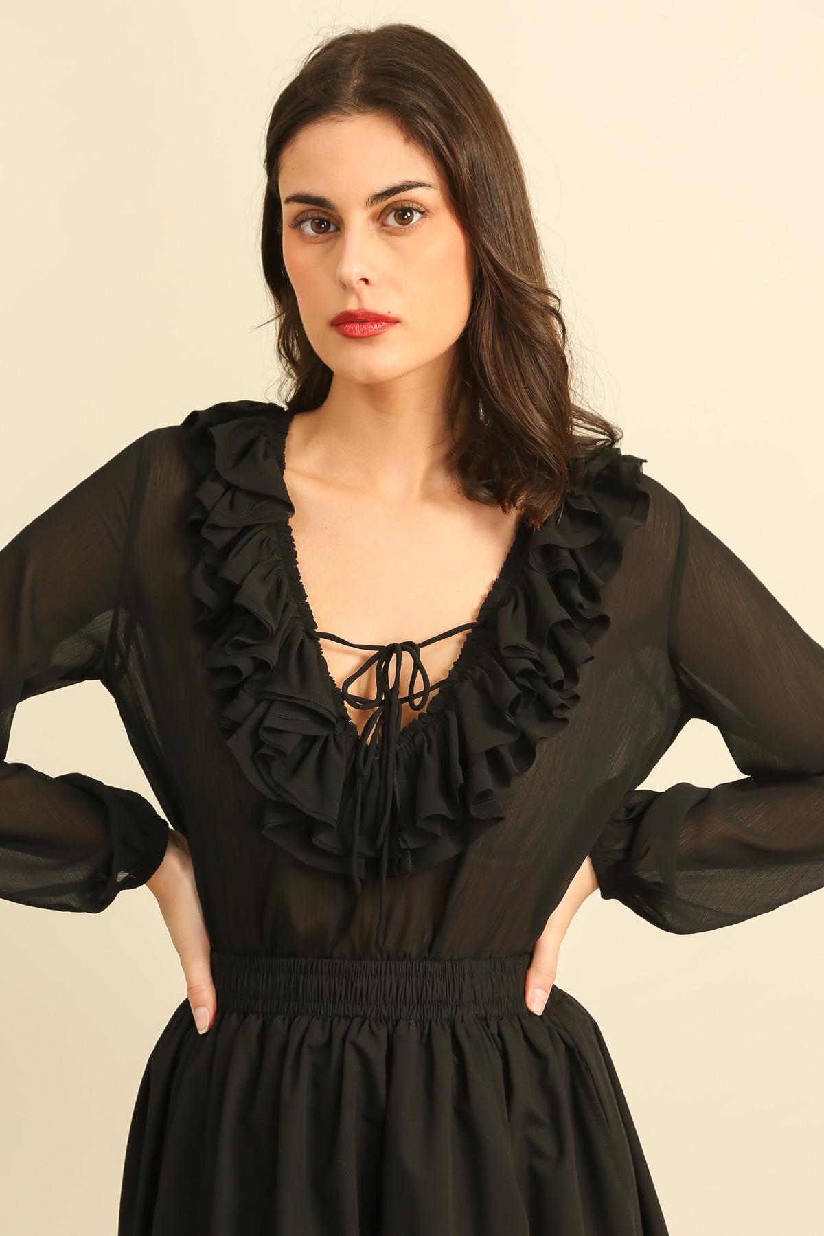 6026 Blouse voile transparent