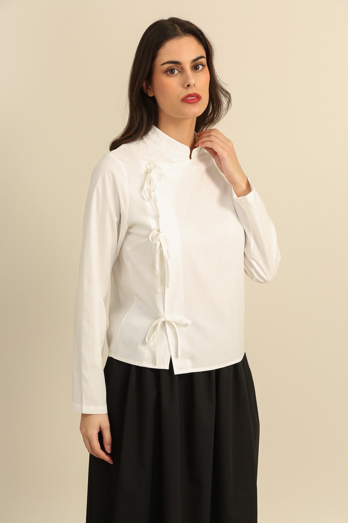 6037 Chemise col mao