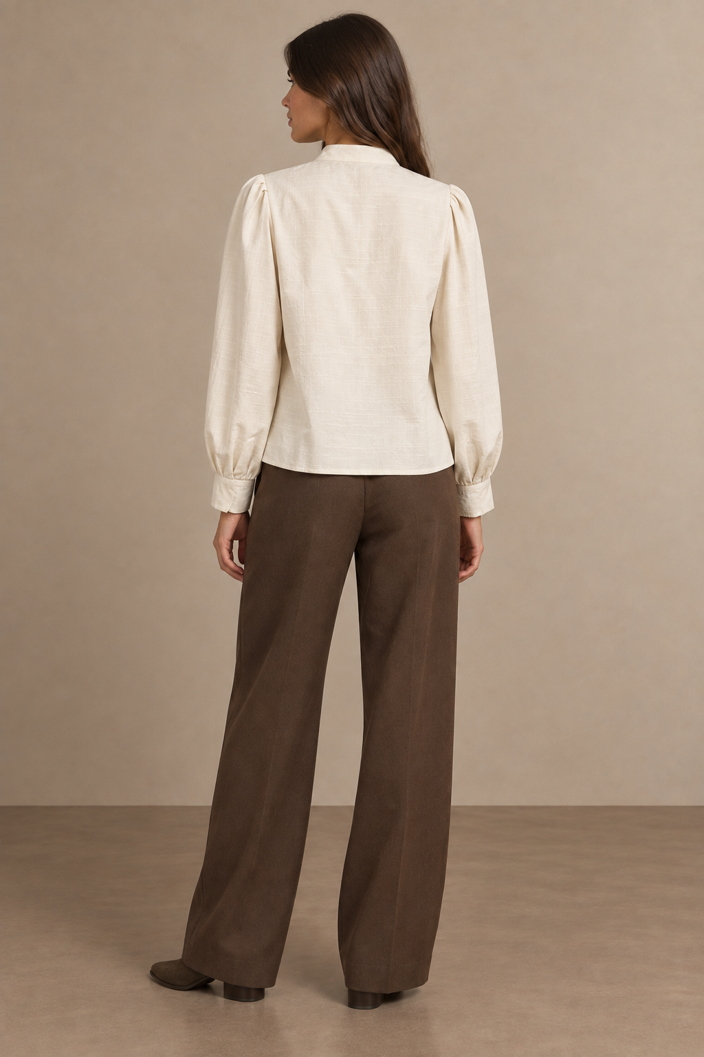 Blouse Femme à Col Mao et Boutons Brandebourg - 6127