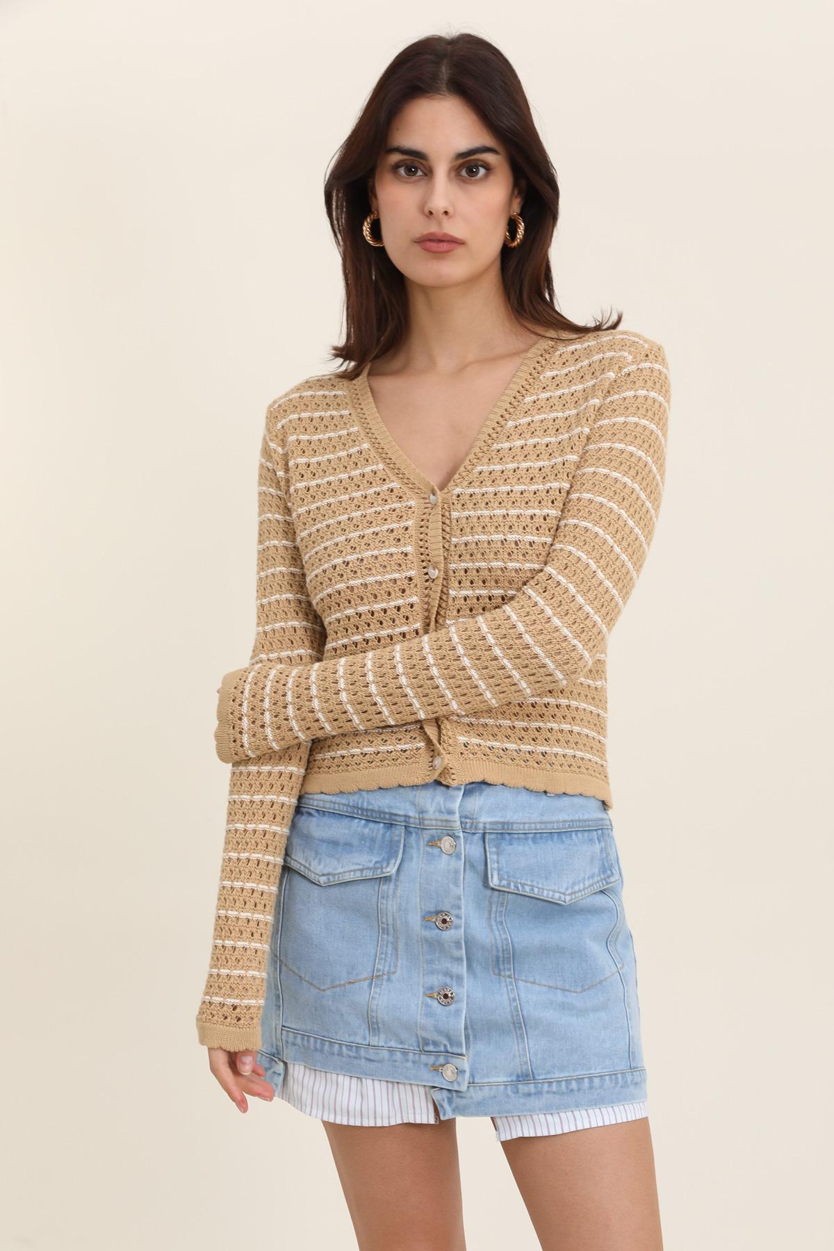 Chaleco de rayas A1318