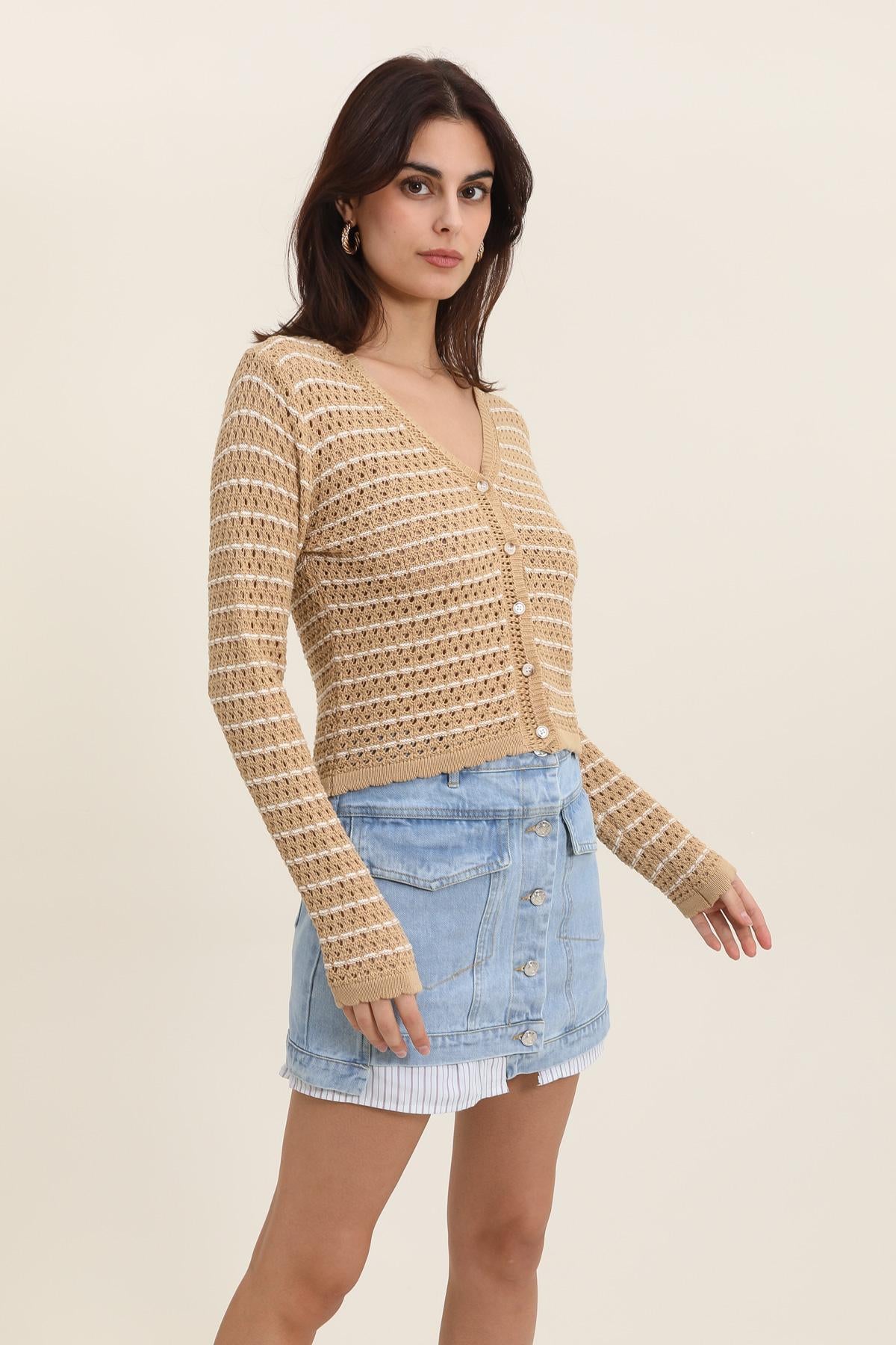 Chaleco de rayas A1318