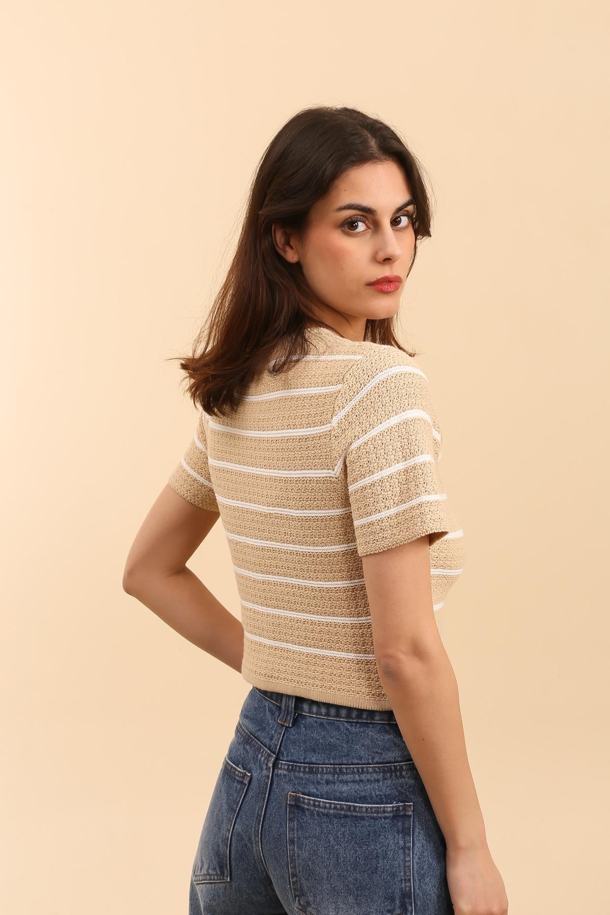 A1517 Gilet marinière