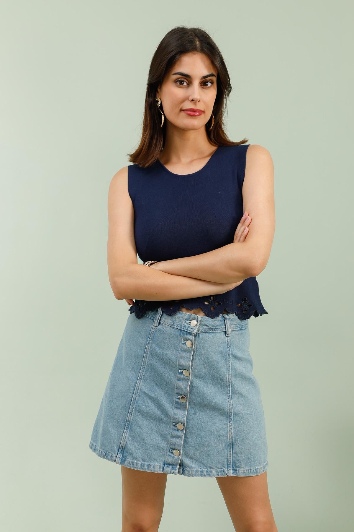 A1536 Débardeur en maille