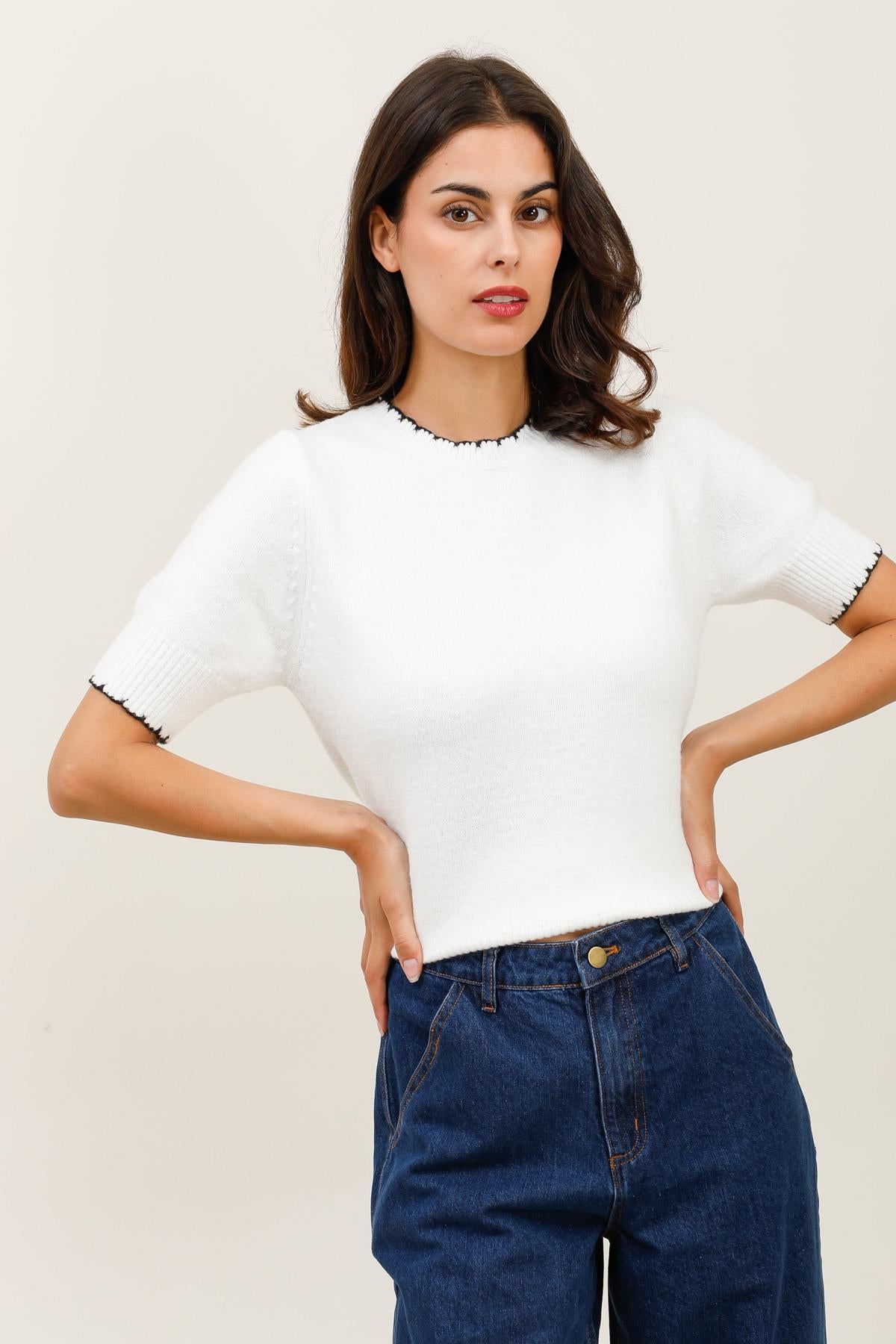 A1553 Pull festonné