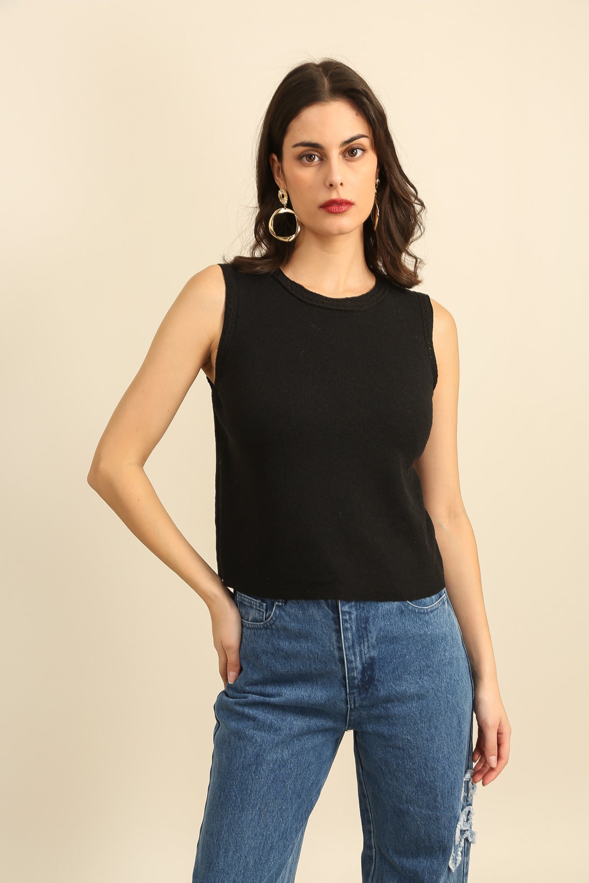 Camiseta sin mangas de malla A1580