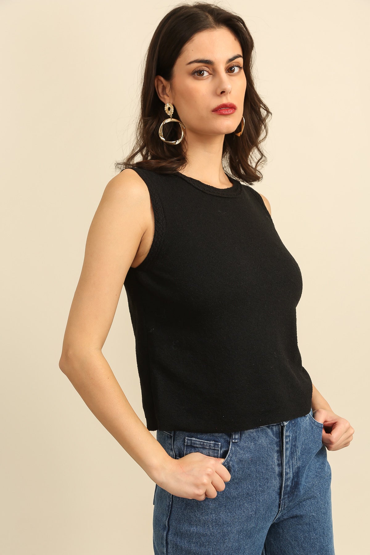 Camiseta sin mangas de malla A1580