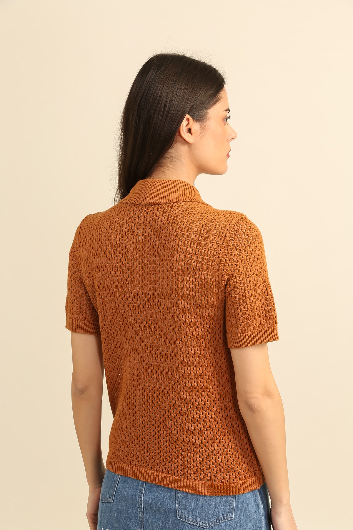 A1596 Plain knit jumper
