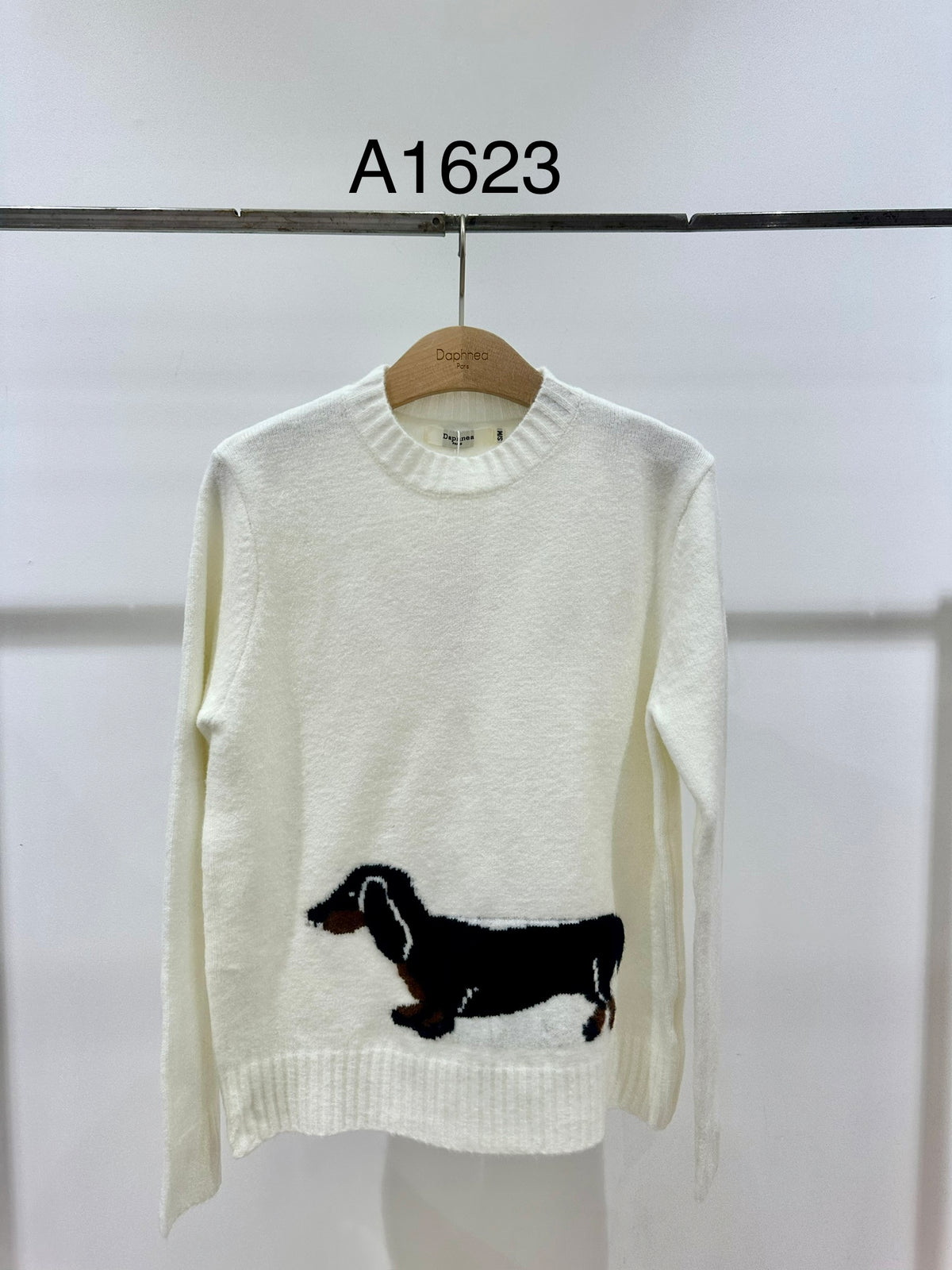 Dachshund Pattern Knit Jumper - A1623