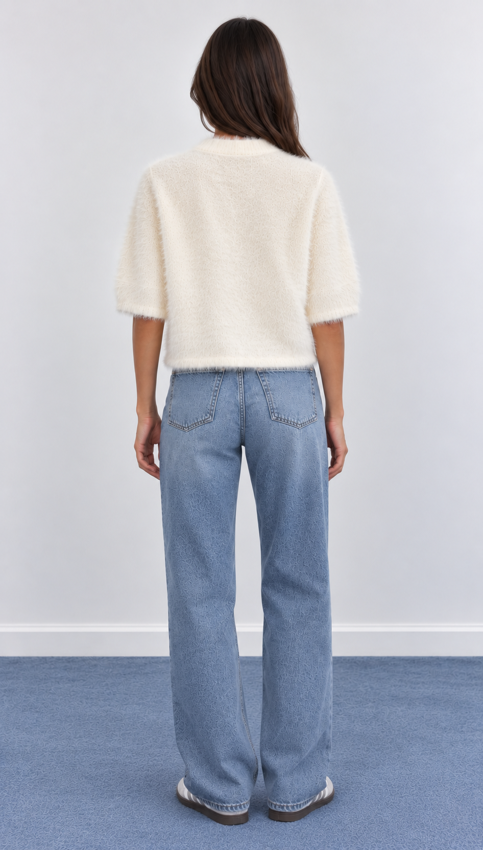 Fluffy Knit Short Sleeve Cardigan - A1627